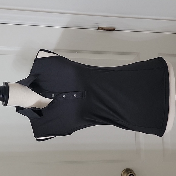 Nivo Size S Black Sleeveless Polo Style Shirt, NEW with Tag - Picture 1 of 15